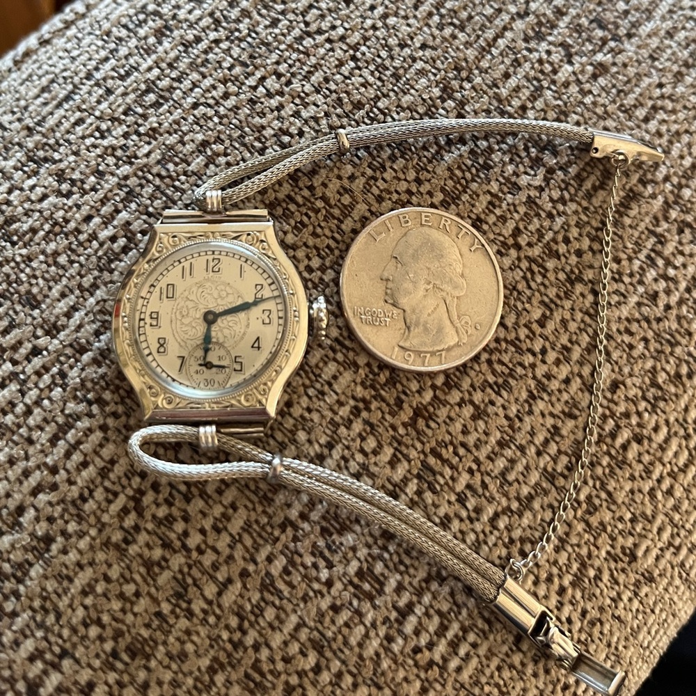 Art deco style Elgin antique vintage watch - Picture 7 of 9